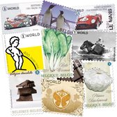 Bpost - Divers pakket van 10 Tarief WE1 Postzegels - Verzending België naar Wereld