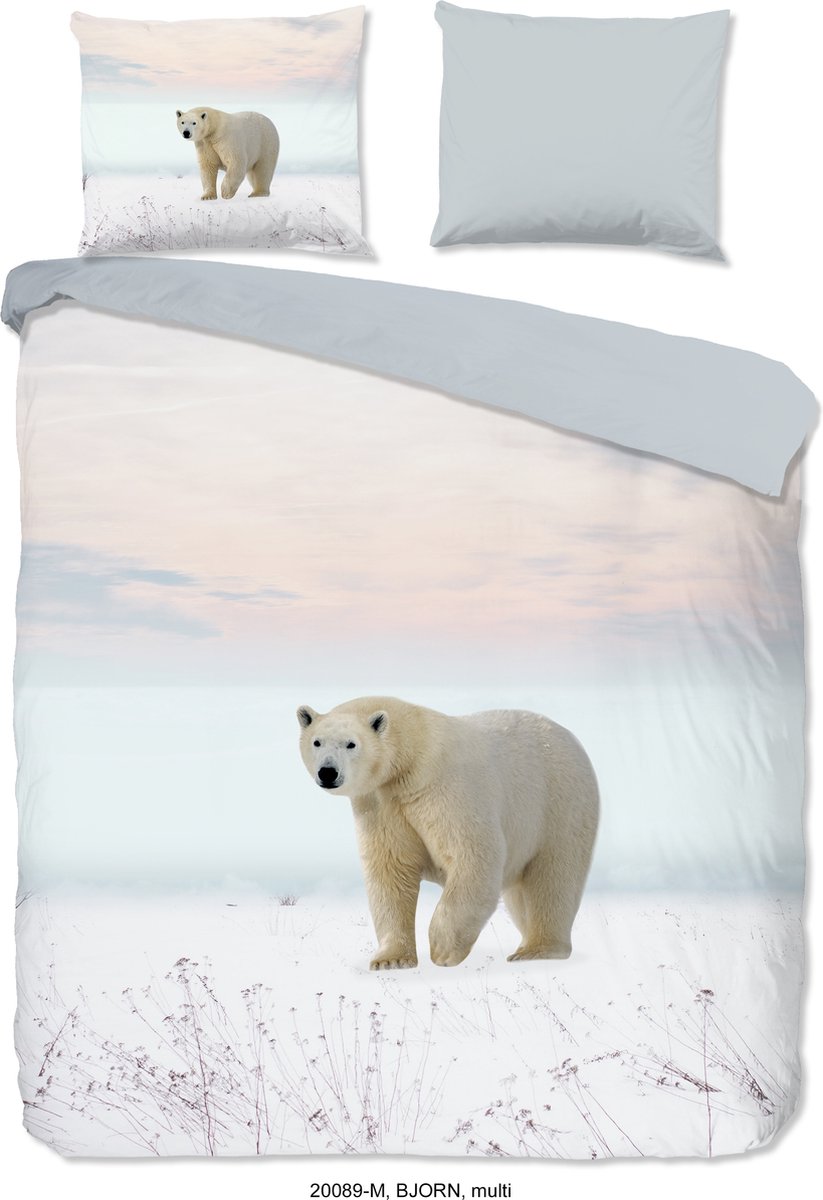 Pure dekbedovertrek ijsbeer - 2 persoons 200x200/220 cm - Multi - Microvezel