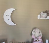 Applique sans fil - Lune - Enfant - Lampe de nuit - Applique en bois - Chambre de bébé et chambre enfant - Ajustable - Sans fil