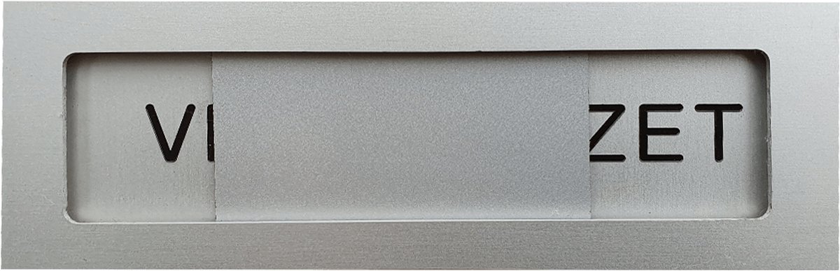 GM-249 30x15cm Schuifbordjes aluminium tekst zwart