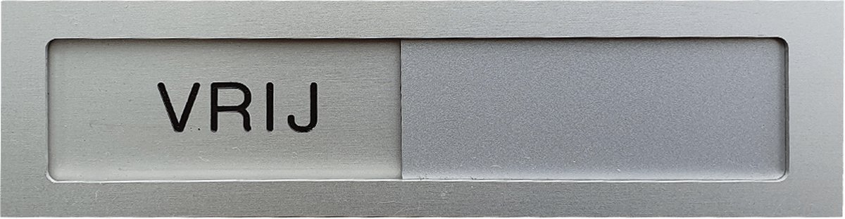 GM-242 15x4cm Schuifbordjes aluminium tekst zwart