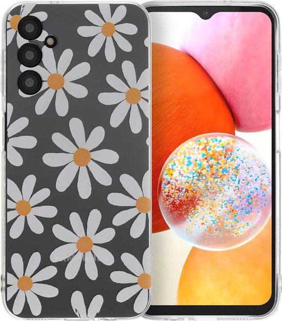 iMoshion Hoesje Geschikt voor Samsung Galaxy A14 (5G) / A14 (4G) Hoesje Siliconen - iMoshion Design hoesje - Meerkleurig / Daisy Flower