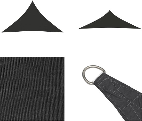 vidaXL Pare-soleil triangulaire 4x4x5-8 m Tissu Oxford Anthracite - Voile d'ombrage - Voiles d'ombrage - Toile d'ombrage - Toile d'ombrage