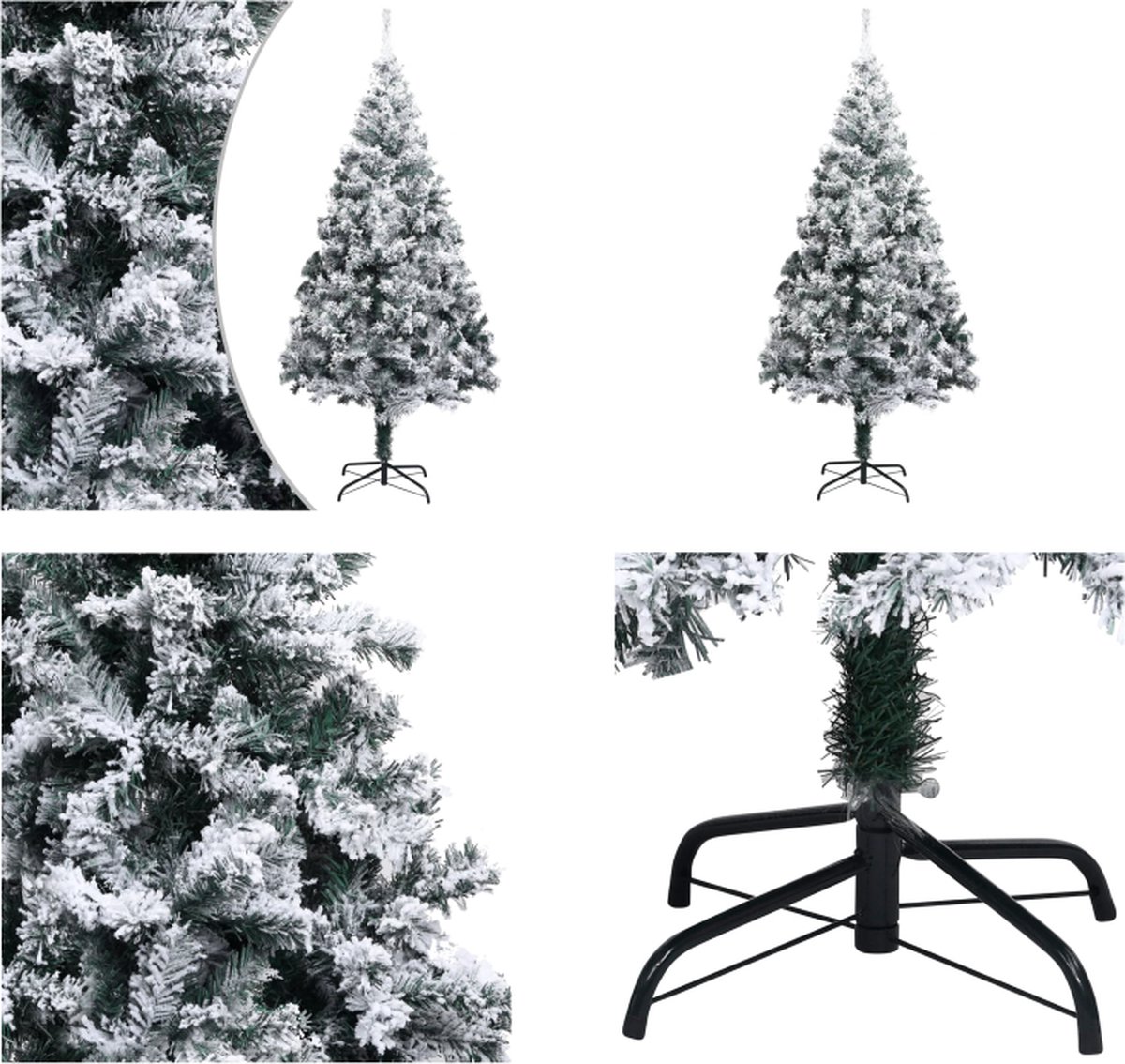 vidaXL Kunstkerstboom met sneeuw PVC 400 cm groen - Kunstboom - Kunstbomen - Kunstkerstboom - Kunstkerstbomen