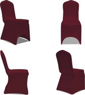 vidaXL Hoes voor stoelen 50 stuks (wijnrood) - Stoelhoes - Stoelhoezen - Stoel Hoes - Stoel Hoezen