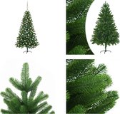 vidaXL Kunstkerstboom met LED's en kerstballen 180 cm groen - Kunstkerstboom - Kunstkerstbomen - Kerstboom - Kerstdecoratie