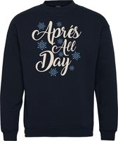 Sweater Après All Day | Apres Ski Verkleedkleren | Fout Skipak | Apres Ski Outfit | Navy | maat XS