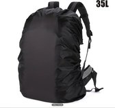 Regenhoes Rugzak - Waterdichte Backpack Hoes - Flightbag 35L | Bescherm uw tas tegen regen! (Zwart)
