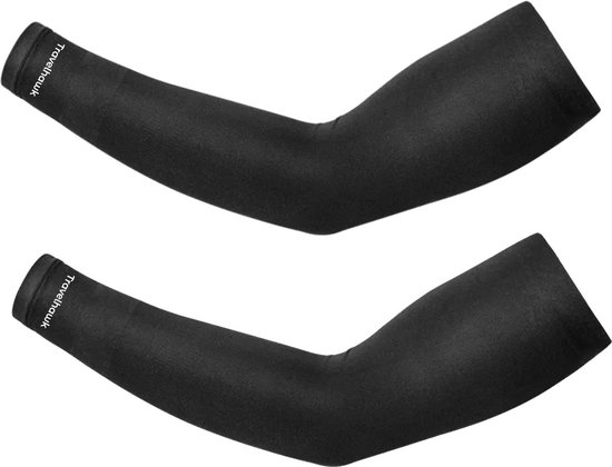 Travelhawk Arm Sleeve - Manche - Manchettes - Manchettes - Manchettes de Cyclisme - Protection solaire - 2 pièces - Zwart - Taille L