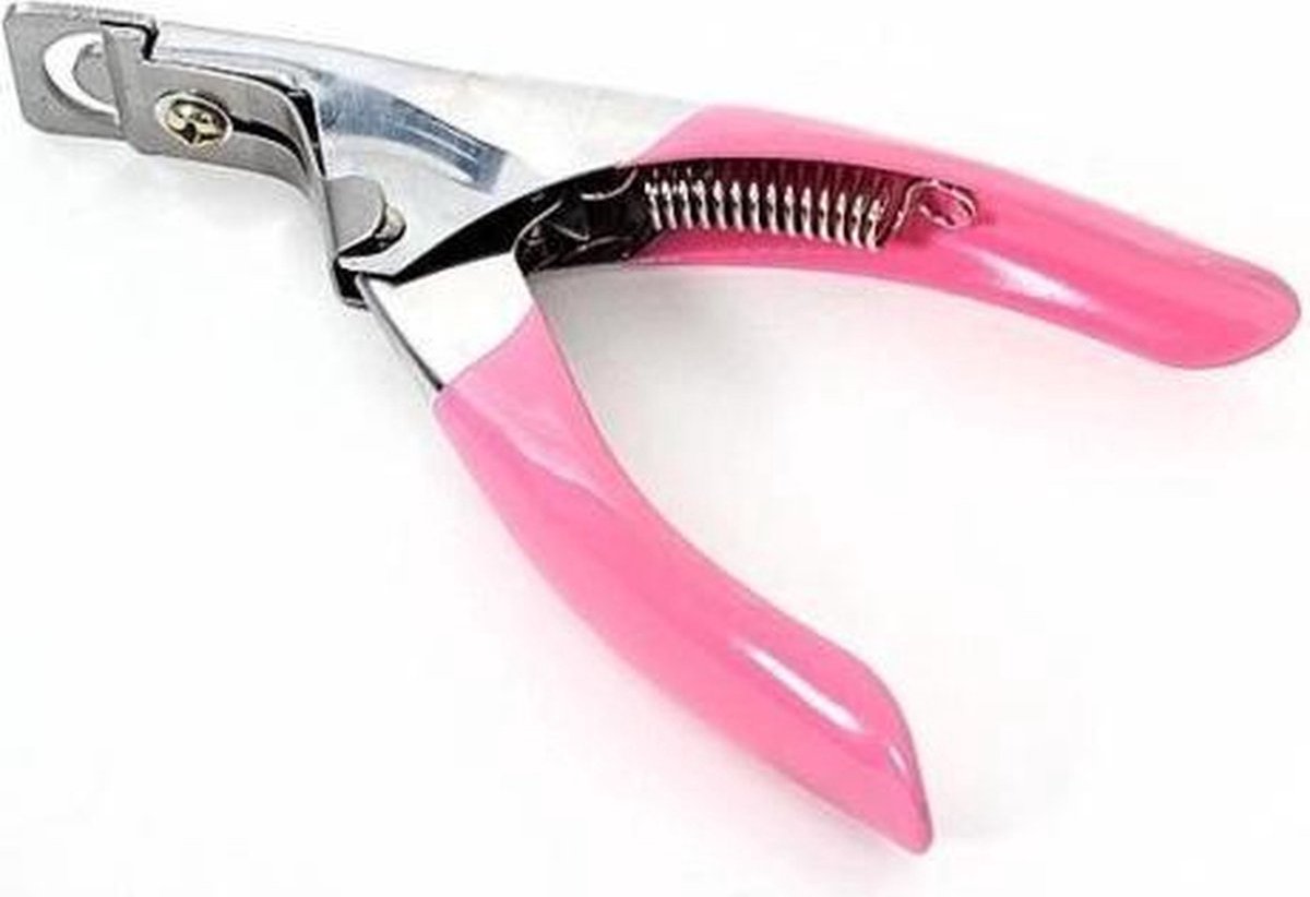 Jumada's - Roze Nageltip Knipper - Kunstnagel Tipknipper - Nail Art Nageltang - Acrylnagel Nagelknipper - French Manicure - RVS