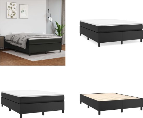 VidaXL Bed met traagschuim matras kunstleer 140x200 cm