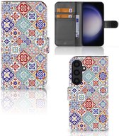 Book Case met foto Geschikt voor Samsung Galaxy S24 GSM Hoesje Tiles Color
