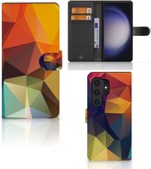 Leuk Hoesje Geschikt voor Samsung Galaxy S24 Ultra Smartphone Cover Polygon Color