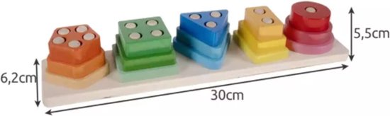 Kruzzel Houten Sorteer Puzzel - Spelenderwijs Leren voor Kinderen van Merkloos — afbeelding 4