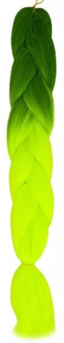 Ruhhy Synthetische Vlechten Ombre Groen/Neon W10344 - Trendy Haar Makeover