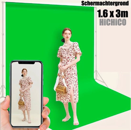 Fotografie Achtergrond Achtergrond Glad Mousseline Katoen Groen Scherm Chromakey Cromakey Achtergrond Doek Voor Foto Studio Video HiCHiCO
