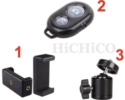 Mobiele Telefoon Houder Statief – Telefoonhouder - 360 ° Draaigreep horizontaal - Bluetooth Afstandsbediening – HiCHiCO®