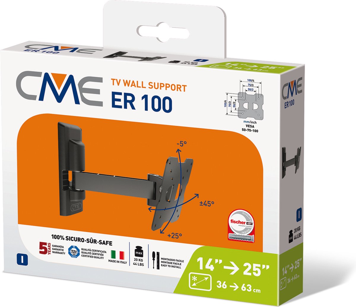 Meliconi CME ER100 63,5 cm (25'') Zwart