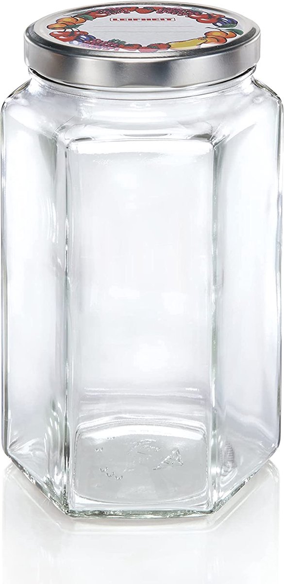 Leifheit 3212 Jampot Zeshoekig 1.7L Glas/Zilver