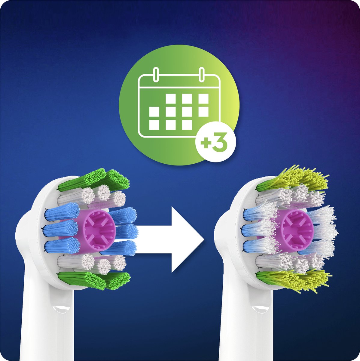 Oral-B 3D White Opzetborstel Met CleanMaximiser-technologie, Verpakking Van 3Stuks