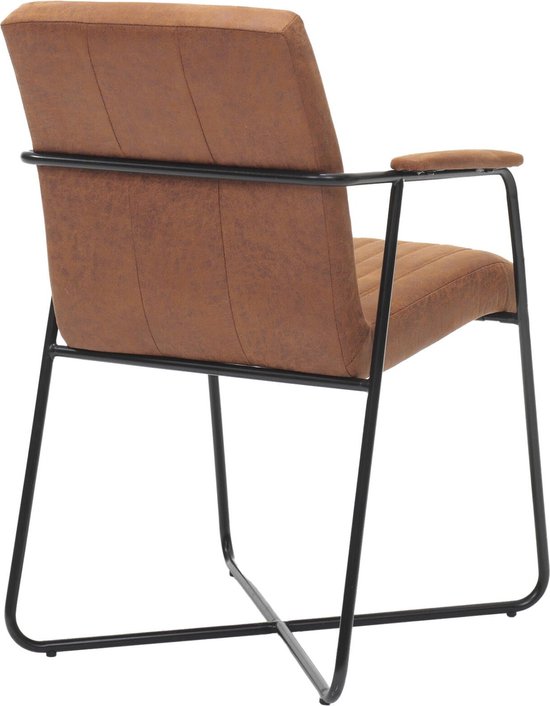 Barstoel Donkerbruin Kunstleer - Zithoogte 72cm - Indiana | Leen Bakker
