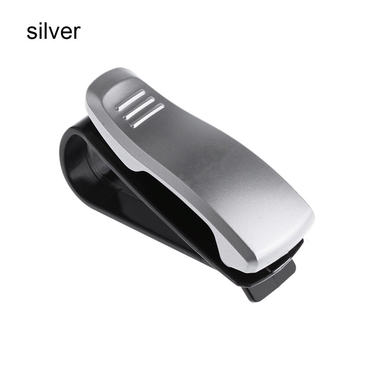 VCTparts Brillenhouder auto zonneklep Clip - Matte Silver / Grey