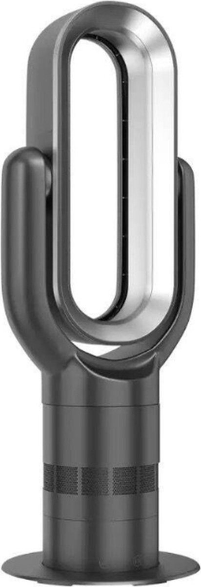 Hozard® Bladeless Ventilatorkachel - Verwarming - Heater - Luxe 2 in 1 Heating & Cooling Tower - Ventilator - Timer - Afstandsbediening - Zwart/Zilver