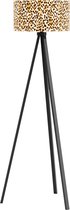 Staande lamp TunbridgeWells 140 cm E27 zwart en luipaard patroon