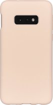 Telefoonglaasje Hoesje Geschikt voor Samsung Galaxy S10e - silicone - Roze Sand - Beschermhoes - Case - Cover