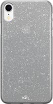 xoxo Wildhearts siliconen glitter hoesje - Sparkle Away Black - Siliconen hoesje geschikt voor iPhone XR - Shockproof case met glitters - Glitter hoesje zwart