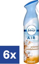 Febreze Luchtverfrisser Spray Oriental Sandalwood - 6 x 300 ml