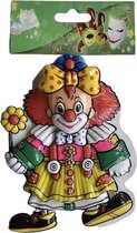 Carnaval wanddecoratie bord kleine clown met bloem Carnaval / Nar / Clown