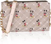 DISNEY Mickey Mouse Beige gequiltete tas met gouden ketting, 24x15 cm