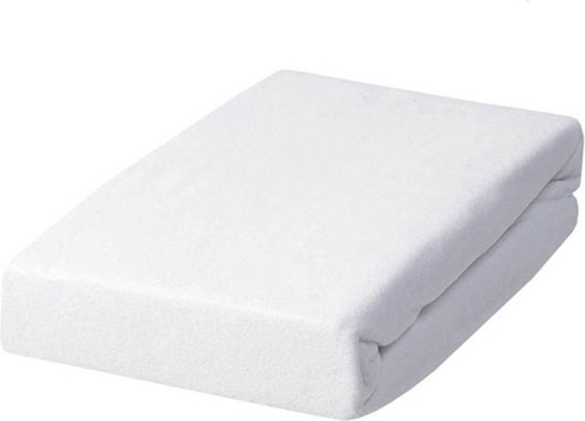 iSleep Molton Hoeslaken Waterdicht - 100% Katoen - Eenpersoons - 80x200 - Wit