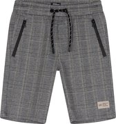 Jongens sweat short geruit - Stone zand