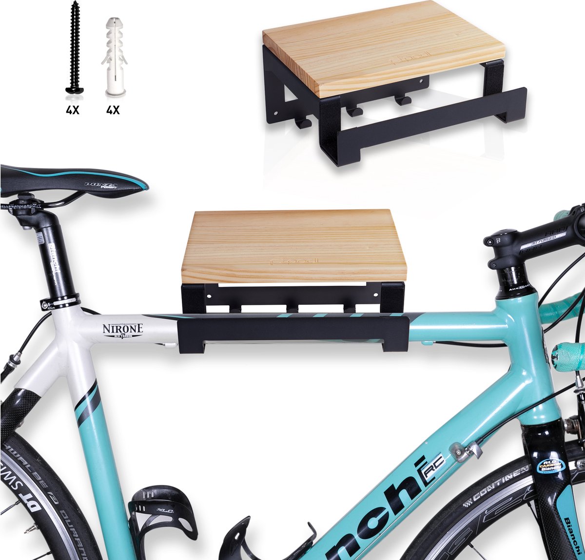Pedl Fiets Ophangsysteem Muurbeugel Racefiets Fietsbeugel Bamboo Hout Ophangbeugel Voor Mtb E Bike Stadsfiets 590940935