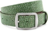 Thimbly Belts Dames riem groen fantasie - dames riem - 4 cm breed - Groen - Echt Leer - Taille: 90cm - Totale lengte riem: 105cm