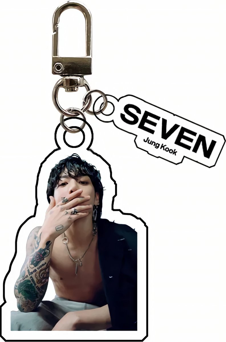 Kpop BTS BB JUNG KOOK SEVEN Plastic Acrylic Keychain variant 4 [Sleutelhanger]