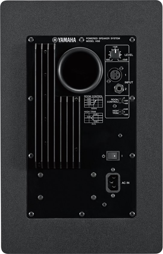 Yamaha HS8 – Actieve Studiomonitor 8 inch – Zwart – 120W Bi‑Amp – Per stuk