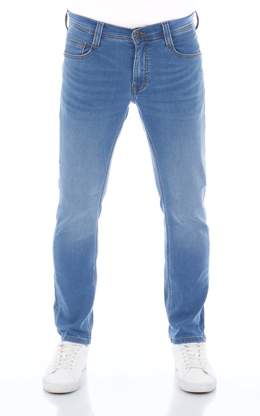 Mustang Heren Jeans Broeken Real X Oregon Tapered K tapered Fit Blauw 38W / 32L Volwassenen Denim Jeansbroek