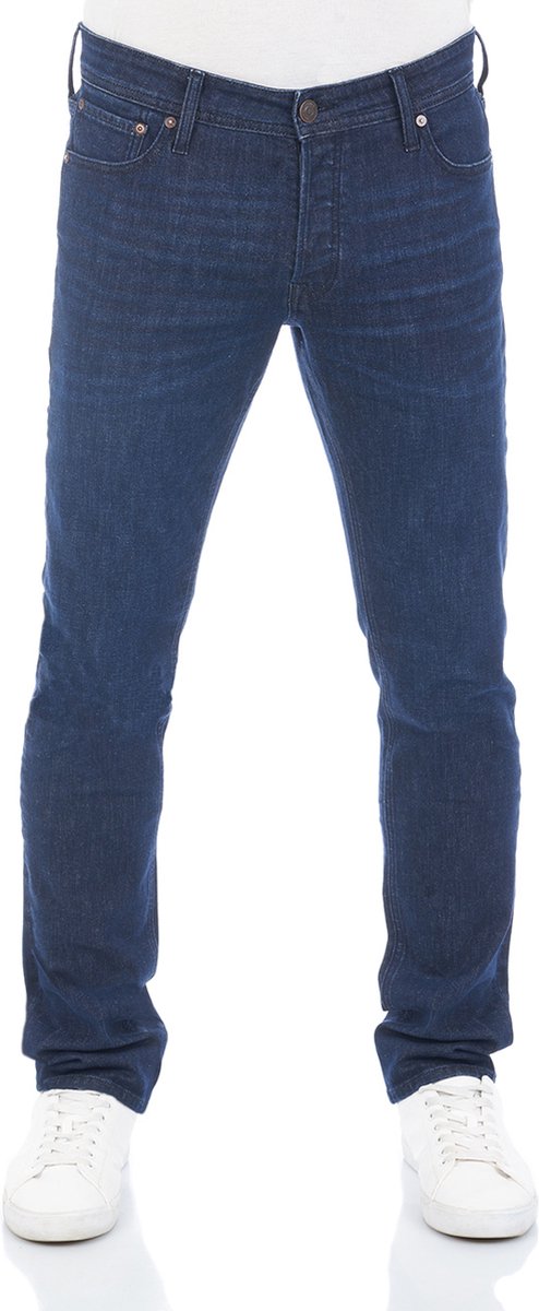 Jack & Jones Heren Jeans Broeken JJIGLENN slim Fit Blauw Volwassenen Denim Jeansbroek