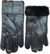 Leren handschoenen heren - Lammy heren winter - Winddicht en waterafstotend - Wol - One size – Zwart