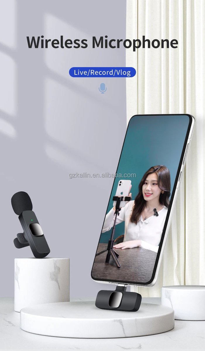 Ayasouk: Mini draadloze microfoon - voor android - -type-c