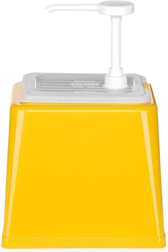 Sausdispenser met pomp kopen | 2,5L, Wit, 230x210x327mm | HENDI 203545 - - Dé Non-Food Horeca Groothandel