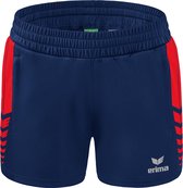 Erima Six Wings Worker Short Dames - New Navy / Rood | Maat: 42