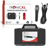 TronicXL Microfoon dynamisch + koffer + kabel + adapter XLR-jack 6,35 mm op 3,5 mm - universele handmicrofoon