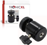 TronicXL Adaptateur pour trépied à rotule 360° 1/4" - tête de trépied pour votre photo et appareil photo BallHead - accessoires rotule universelle mini pour votre trépied appareil photo - caméscope SLR - pied d'éclairage - trépied