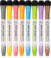 Go Go Gadget -Whiteboard Stiften - Ronde Punt - 1-2mm - Fijne Punt - Inclusief Magneten en Wisser - 1 set bevat 8 kleuren