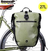 MT Products - Rhinowalk - 3in1 Fietstas Enkele Waterdicht - Reis Fietstassen - 30L - Fietstas Rugzak - Groen