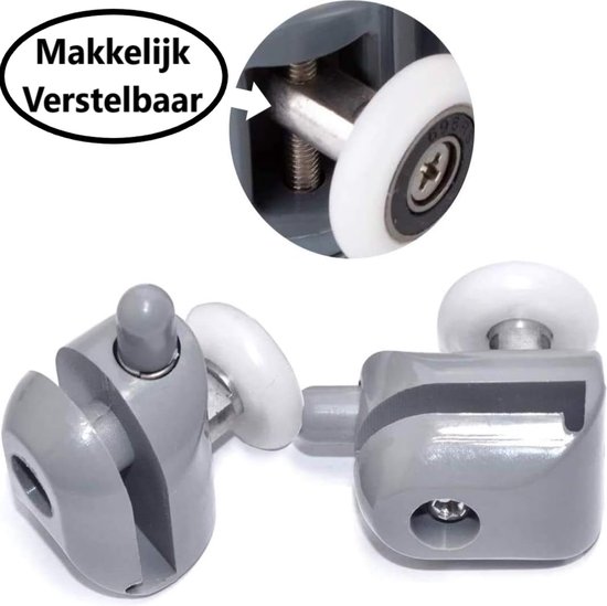 Schuifdeur Roller, 4 Stuks Doucherollen, Douchelopers, Rolwiel Voor Douchedeur Schuifrollen Deur Vervangend Wiel 25m